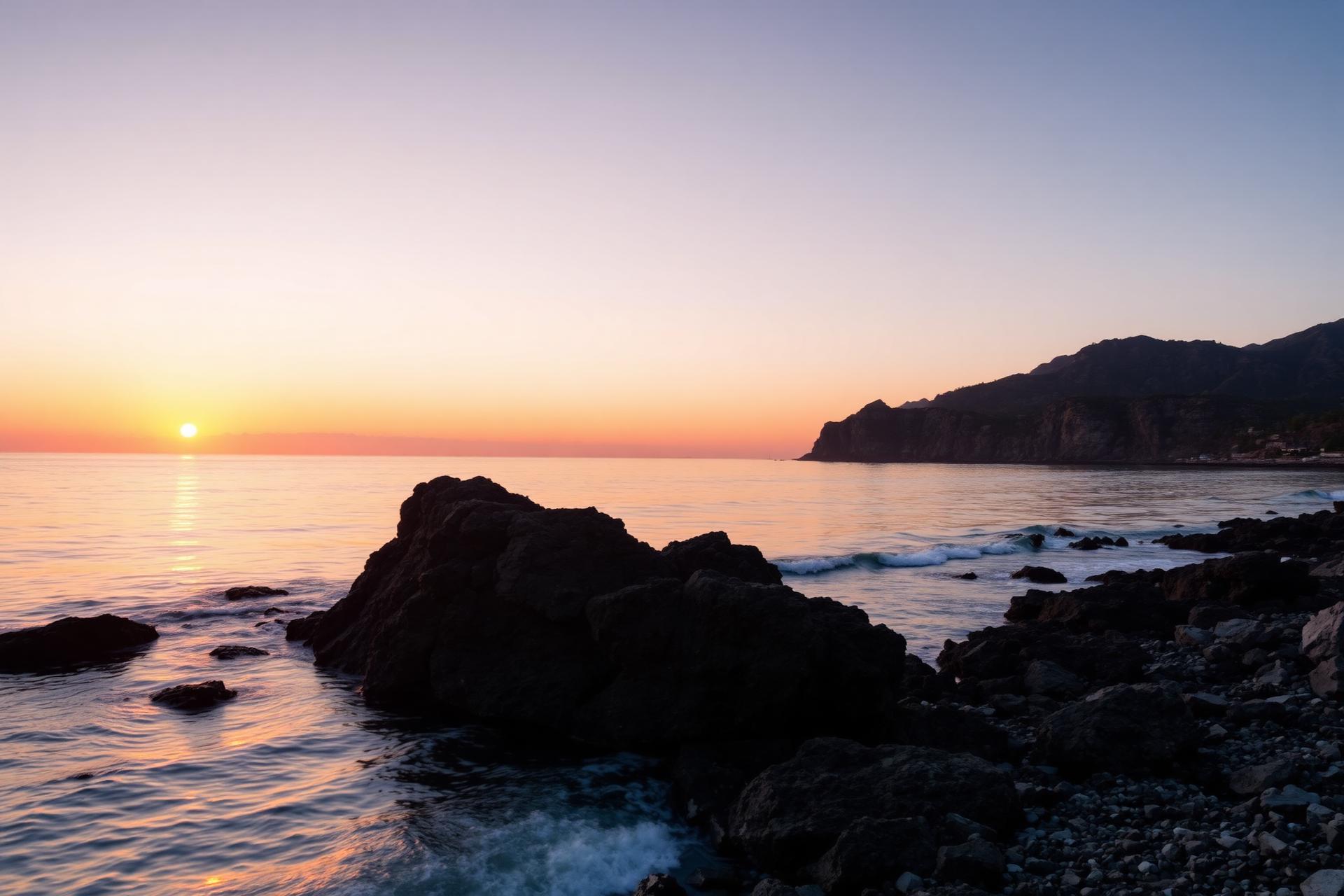 Coucher de soleil sur l'océan